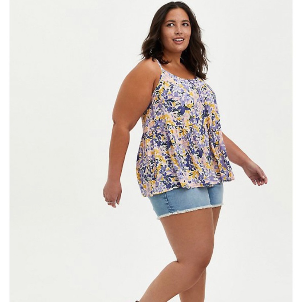NWT torrid Tiered Swing Tank/Cami/Babydoll Top Lightweight Gauze Fabric, 1X